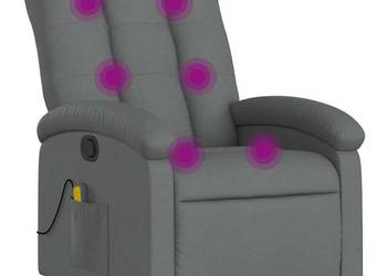 vidaXL Rozkładany fotel masujący, ciemnoszary(SKU:371740)