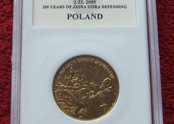 MONETA 2 ZŁ OBRONA JASNEJ GÓRY 2005 ROK GRADING UNC POLSKA