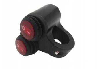 PRZEŁĄCZNIK WYŁĄCZNIK PODWÓJNY NA KIEROWNICĘ 22MM DO MOTOCYKLA