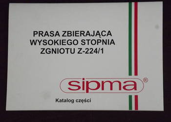 Katalog części zamiennych do pras SIPMA