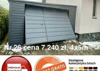 PRODUCENT, gratis montaż i transport, Garaż blaszany, hala blaszana