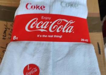 zestaw białych skarpet licencjonowanych marki Coca-Cola 39/42
