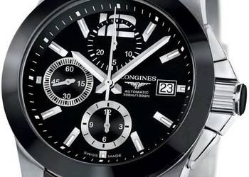 Longines Conquest Chronograph L3.661.4 automat ceramika 41 mm WR300m męski