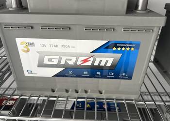 Akumulator GROM 77Ah 750A, DARMOWY DOWÓZ