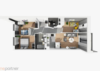 Mieszkanie 65.15m2 4 pokoje Wrocław al. Karkonoska