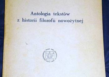 Antologia tekstów z historii filozofii nowożytnej - J. Cabaj