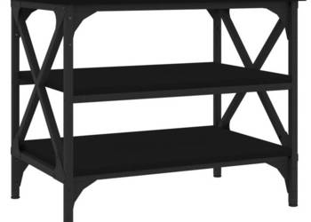 Stolik boczny czarny 55x38x45 cm materiał drewnopochodny WM-823332
