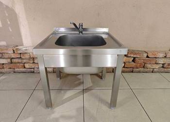 Zlew gastronomiczny gospodarczy  nierdzewny, komora 41x41x28