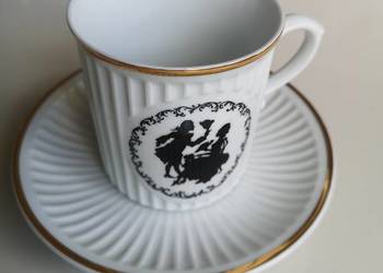 Kubek ze spodkiem porcelana Bohemia vintage