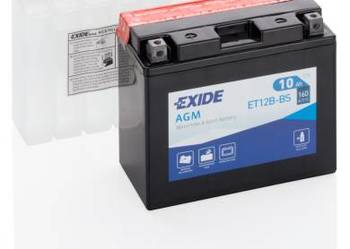 Akumulator motocyklowy 10Ah 160A EXIDE ET12B-BS YT12B-BS L+