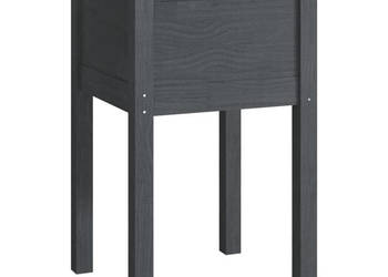 Donice ogrodowe 2 szt. szare 40x40x70 cm drewno sosnowe WM-810794