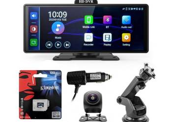 Radio CARPLAY 10C Multimedialna Nawigacja GPS WIFI Kamera DVR 4K Andr APPLE