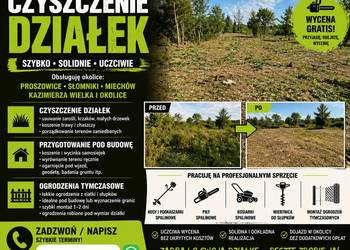 OGŁOSZENIE – CZYSZCZENIE DZIAŁEK / PRZYGOTOWANIE POD BUDOWĘ / OGRODZENIA TY