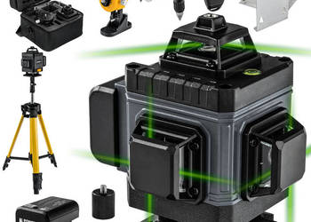 poziomica laserowa laser krzyżowy zielony samopoziomująca PM-PLK-4DM1