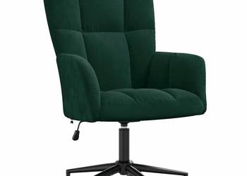 vidaXL Fotel, ciemnozielony, obity aksamitem(SKU:328174)