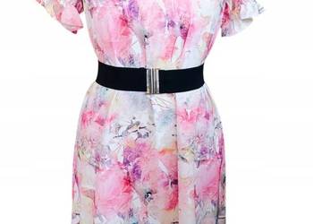 Sukienka hiszpanka ASYMETRYCZNA z falbaną biust-108cm