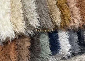 Mika tkanina tapicerska sztuczne futerko z długim włosem