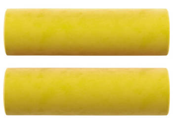 Poduszki ozdobne 2 szt. żółty Ø15x50 cm aksamit WM-349515