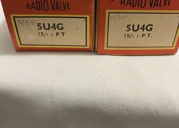 Lampy NOS Brimar 5U4G z bakelitową brązową podstawą