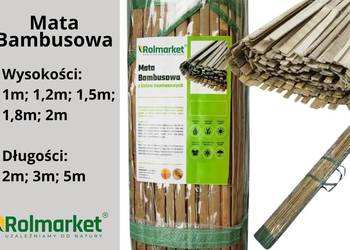 Mata bambusowa osłona na taras balkon płot 1m 1,2m 1,5m 1,8m 2m HURT Import