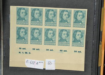 Znaczki. Polska Fi 422 A ** blok legitymacyjny