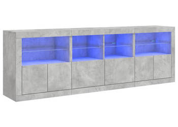 Szafka z oświetleniem LED szarość betonu 202x37x67 cm WM-3209012