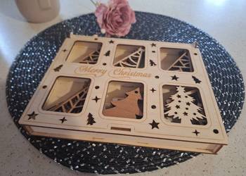 Zestaw/box drewniane ozdoby choinkowe 30sztuk