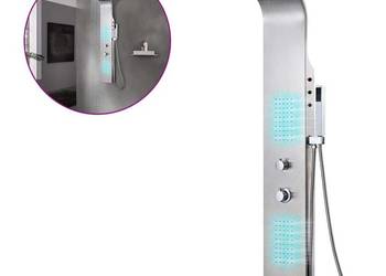 vidaXL Panel prysznicowy ze stali nierdzewnej, zakrzywiony(SKU:142370)