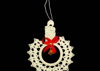 Zawieszka ozdoba szydełkowa na choinkę 12x10cm (Z205)