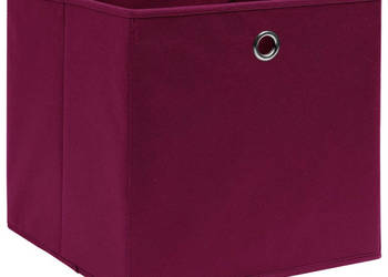 Pudełka z włókniny 10 szt. 28x28x28 cm ciemnoczerwone WM-325201