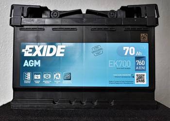 Akumulator 70AH 760A EXIDE AGM EK700 ŁÓDŹ