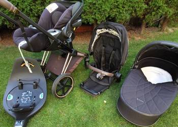 Cybex Priam Platinum Black + Cloud Z i-Size Plus z bazą – komplet premium