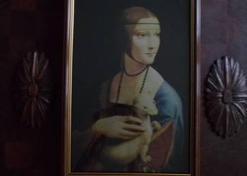 & Dama z Gronostajem-Leonardo da Vinci & Reprodukcja-Nadruk &