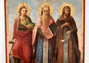 Ikona Święci Katarzyna, Cyryl i Metody, 1872r 0063