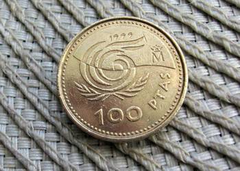 Hiszpania 100 Ptas 1999r - Międzynarodowy Rok Osób Starszych