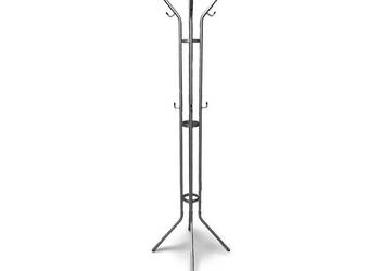 Wieszak metalowy z elementami drewna
