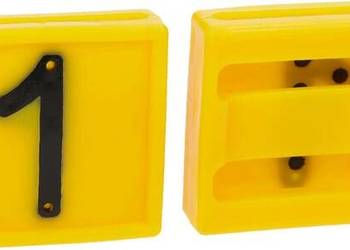 Cyfra do obroży, nr 1 żółta 45x45mm 306001FA
