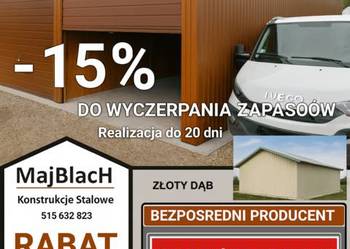 Kolor Złoty Dąb|Garaż Blaszany|TANIE GARAŻE |Montaż Gratis – Maj-Blach