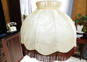 Lampa sufitowa z PRL Abażur z frędzlami Lampa wisząca - Regulowana długość