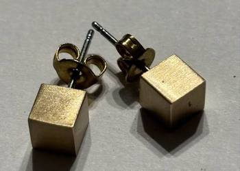 Kolczyki kostki złote wkrętki