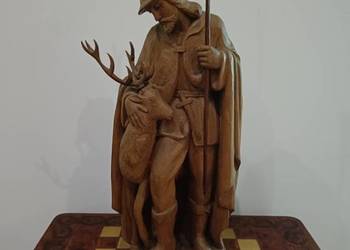 Rzeźba  drewniana, myśliwska - Św. Hubert