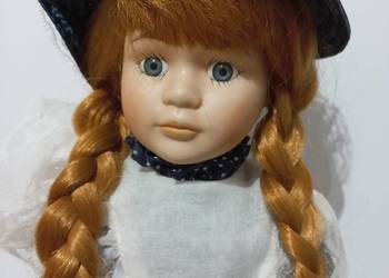 Piękna kolekcjonerska lalka porcelanowa -ręcznie malowana