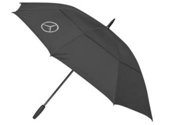 Parasol Mercedes-Benz 130 cm duży, czarny, wiatroodporny