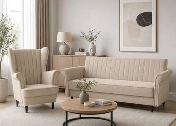 Zestaw Mebli Tapicerowanych Sofa plus Fotel