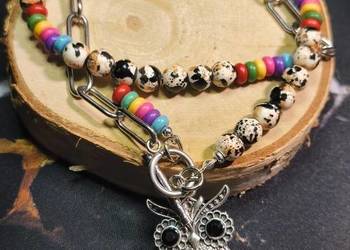 Zestaw naszyjnik i bransoletka kamienie naturalne