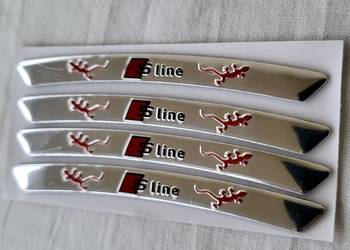Naklejki/emblematy na felgi Audi S-line Chrom