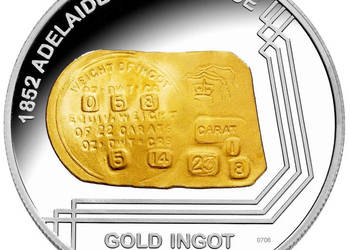 Srebrna moneta 1 dolara z 2009 roku, selektywnie pozłacana