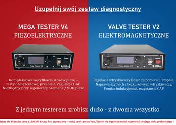 Mega tester V4 do regulacji i testu wtryskiwacza Vdo i Bosch piezo