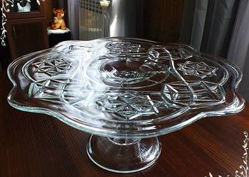 Stara Duża Patera 31cm na Tort - Hortensja z lat 30-tych PRL