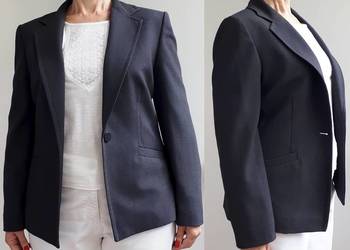 Żakiet marynarka S 36 szara kieszenie jak nowa Marks Spencer